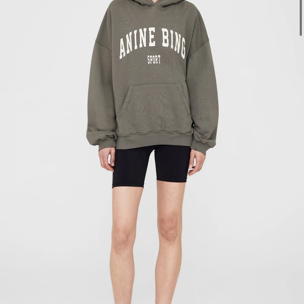 Like new ANINE BING Harvey Sweatshirt, color dusty olive, women's size small